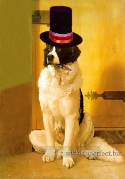 Arte original de Toperfect Painting - El perro fumador, revisión de los clásicos.